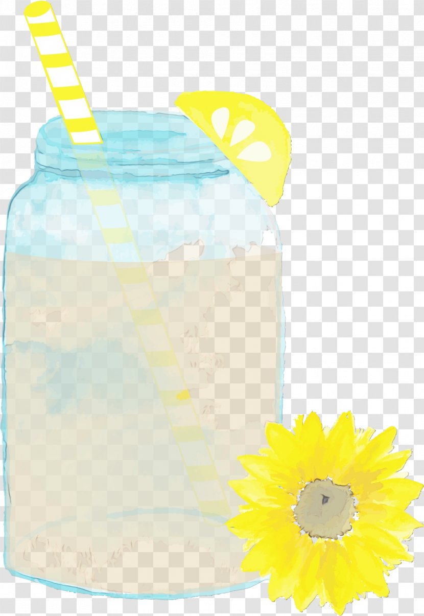 Yellow Clip Art Drink Water Bottle Lemonade Transparent PNG