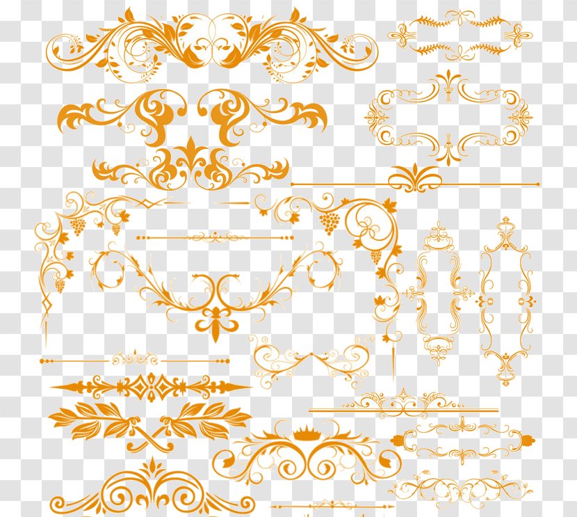 Template Download - Adobe Fireworks - Gold Lace Transparent PNG