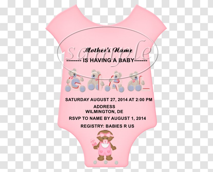 T-shirt Sleeve Clothing Toddler Font - Pink M - Baby Onsie Transparent PNG