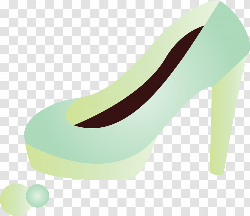 Shoe High-heeled Shoe Green Footwear Walking Transparent PNG
