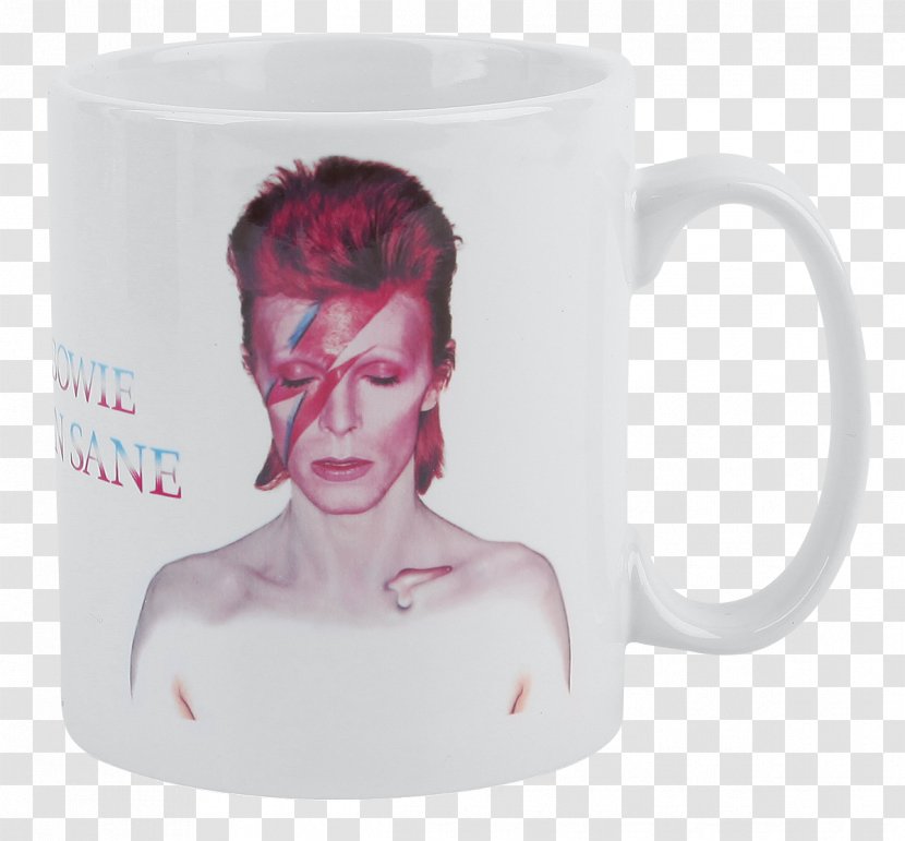 David Bowie Aladdin Sane Ziggy Stardust And The Spiders From Mars T-shirt Merchandising - Cup Transparent PNG