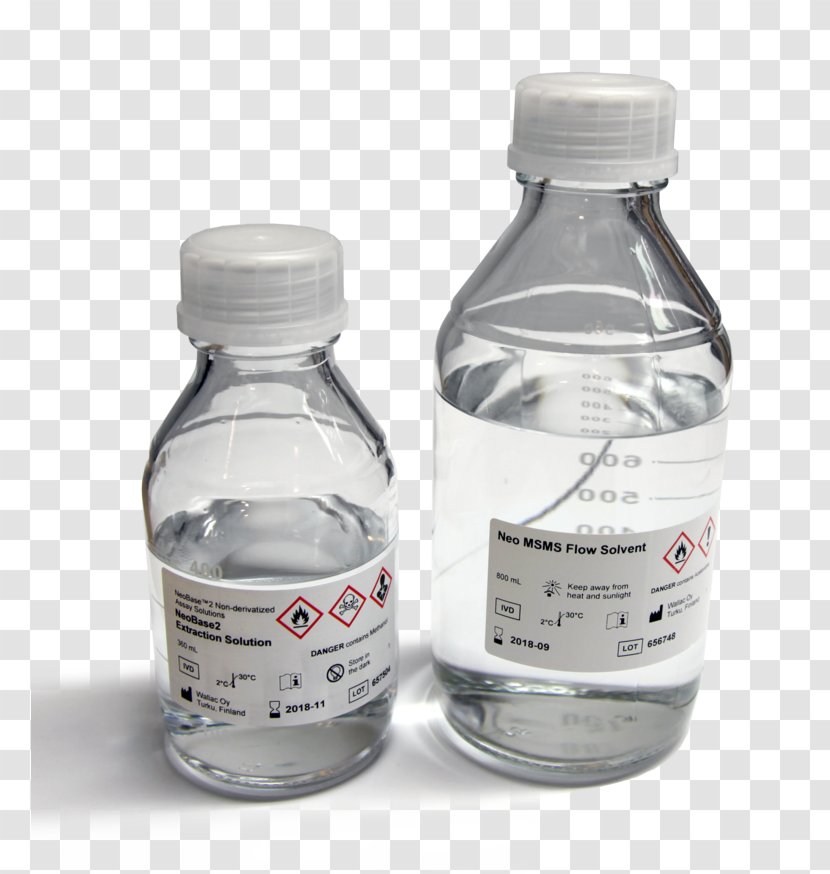 Glass Bottle Water Solvent In Chemical Reactions Solution Transparent PNG