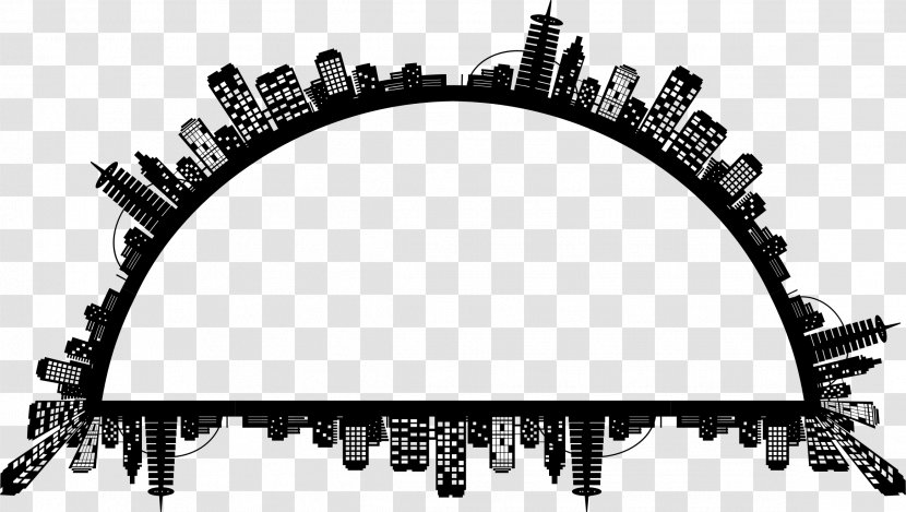 Cities: Skylines Semicircle Clip Art - Black And White - CITY Transparent PNG