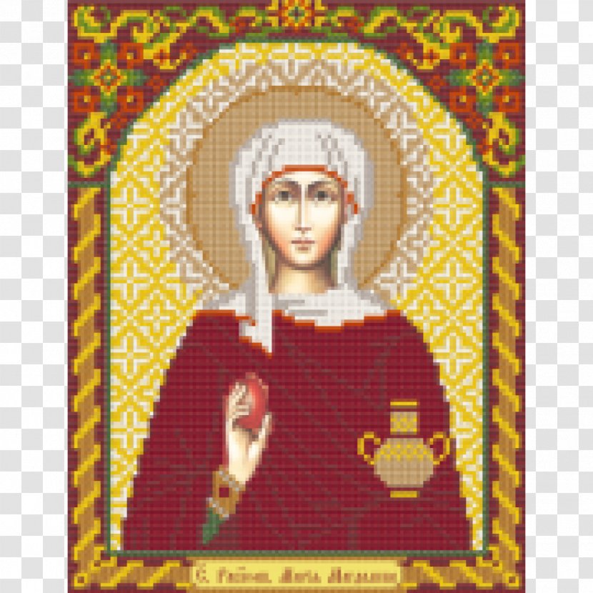 Mary Magdalene Cross-stitch Bead Embroidery - Equaltoapostles Transparent PNG