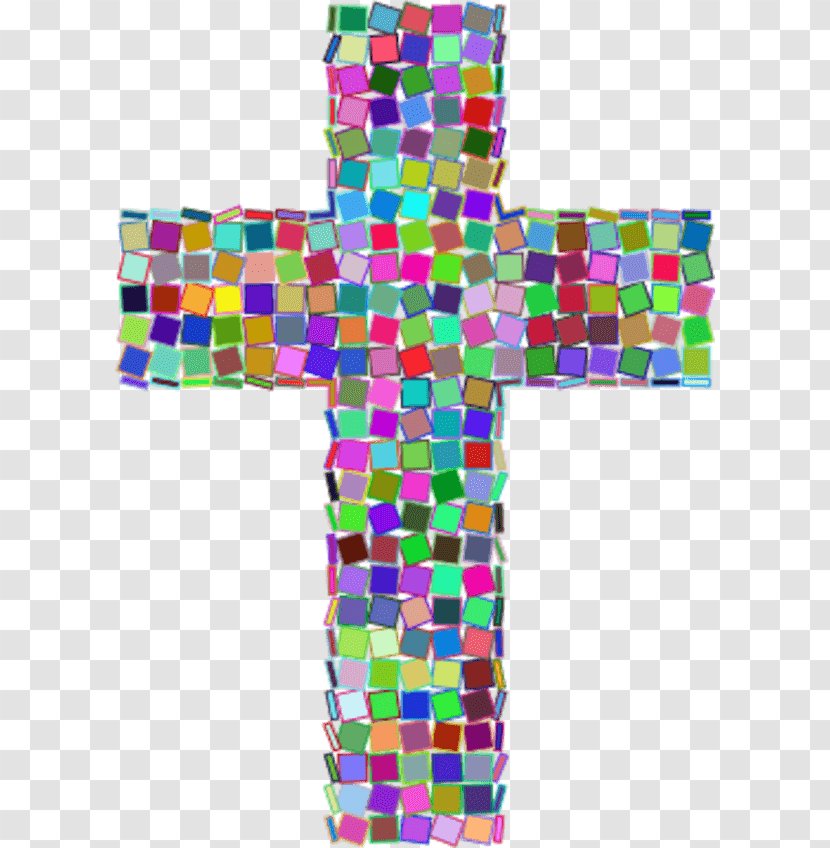 Christian Clip Art Openclipart Cross Mosaic - Church - Tile Transparent PNG