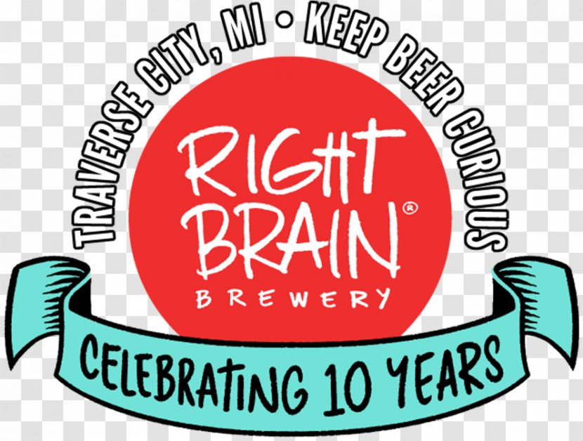 Right Brain Brewery Logo Beer Brewing Grains & Malts Microbrewery - Label - Bright Transparent PNG