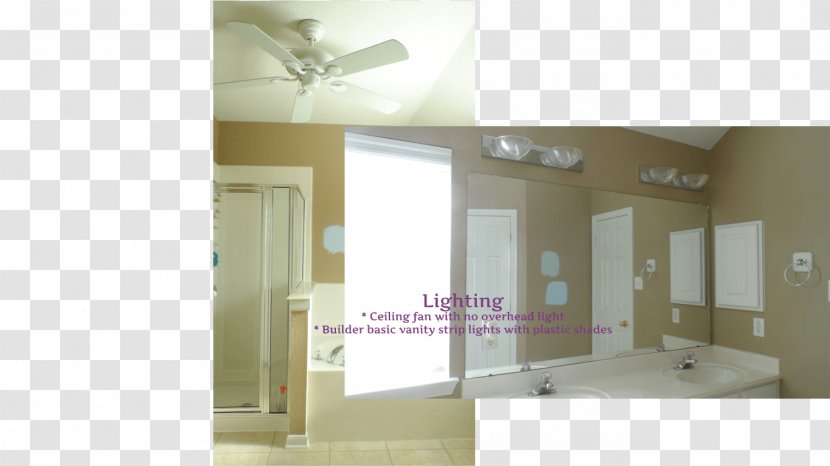 Window Light Ceiling Fans House - Real Estate - Bathroom Interior Transparent PNG
