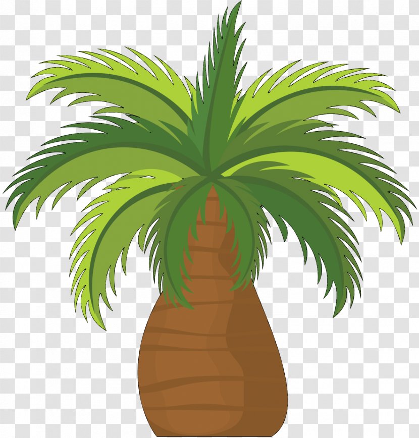 Coconut Tree Vector Graphics Image - Cartoon - Arecales Transparent PNG