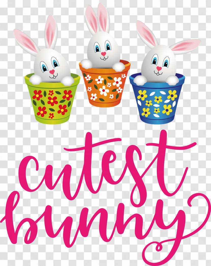 Cutest Bunny Happy Easter Easter Day Transparent PNG