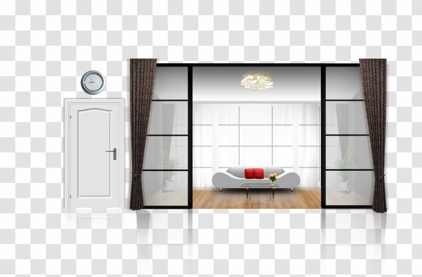 Window Interior Design Services Furnace Fireplace Ceiling - Television - Pictures Transparent PNG