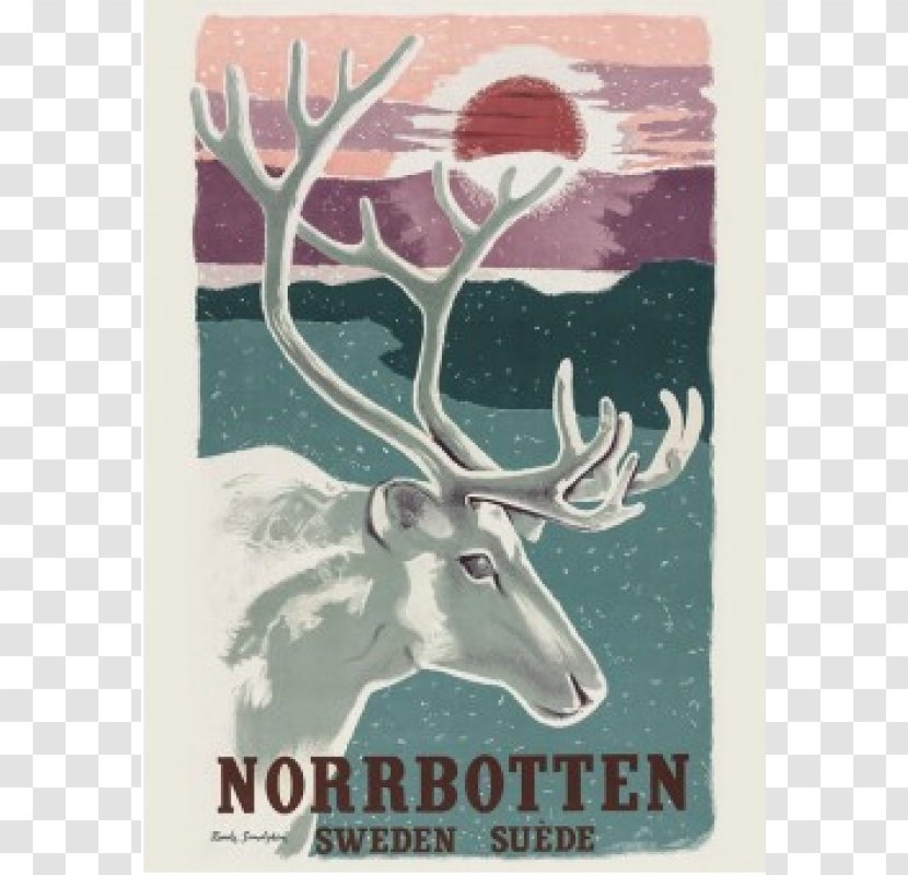 Norrbotten County Street Poster Art Canvas Print Deco - Antler - Mama Mu Transparent PNG