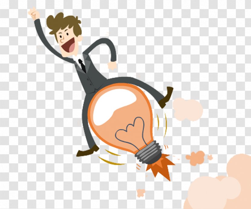 Businessperson Clip Art - Logo - Business Man On The Bulb Transparent PNG
