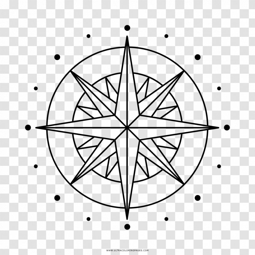 Compass Rose Wind Rosa Dos Ventos Drawing - Triangle Transparent PNG