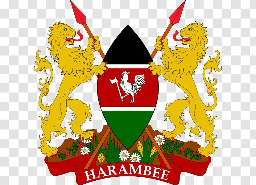 Coat Of Arms Kenya Symbol Harambee - Gradual Change Transparent PNG