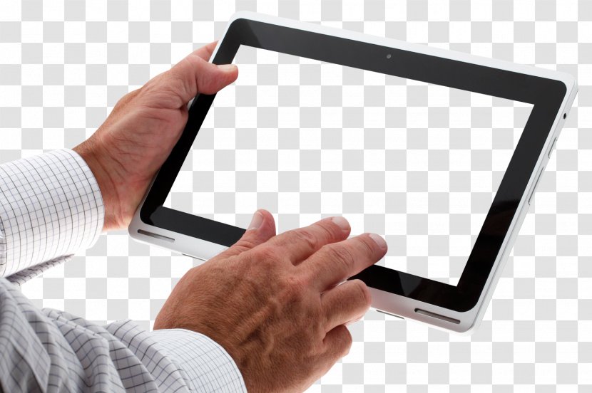 IPad Graphics Tablet Information - Gadget - Hand Using Transparent PNG