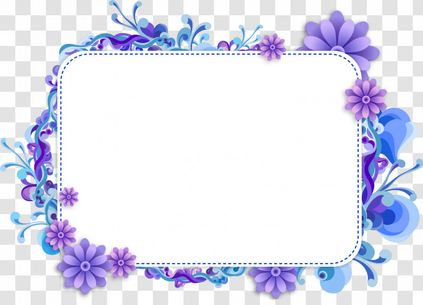 Flower Rectangular Frame Floral Rectangular Frame Transparent PNG