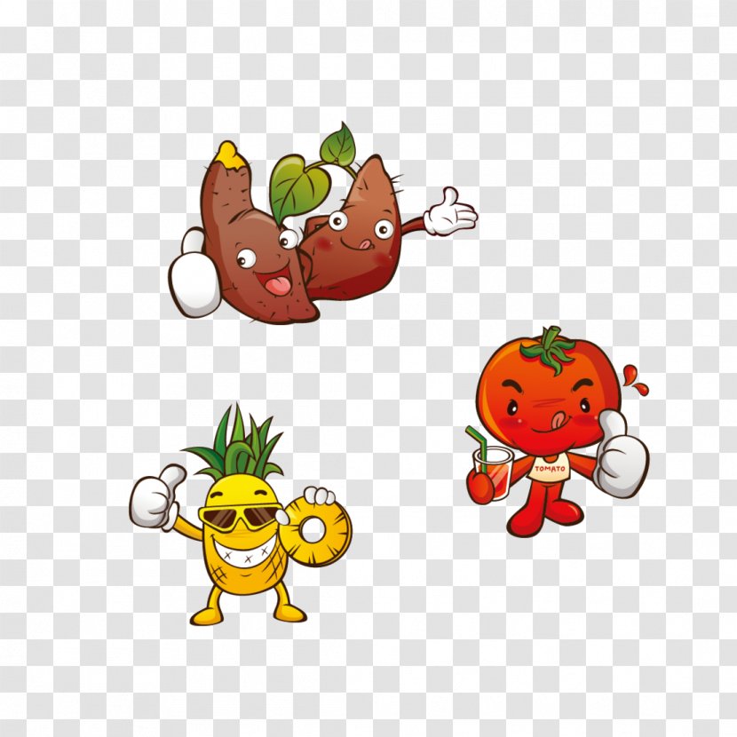 Sweet Potato Cartoon - Fictional Character - Baby Vegetables Transparent PNG