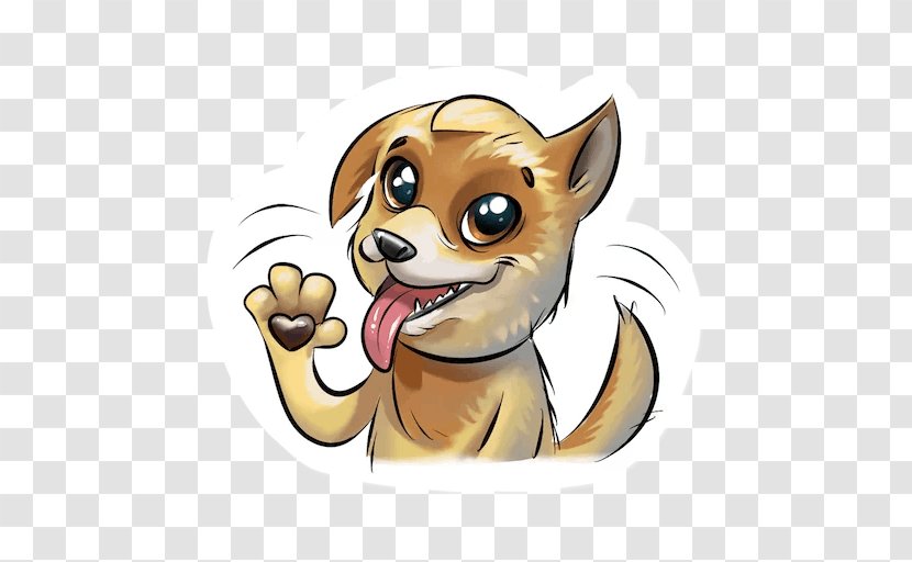 Puppy Dog Sticker Whiskers Telegram - Fictional Character Transparent PNG
