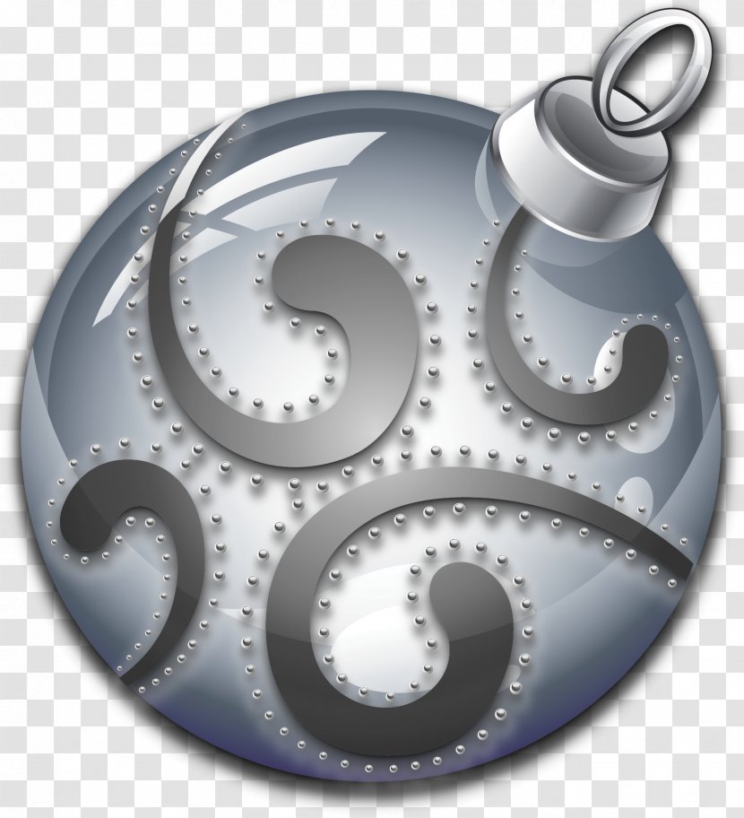 Bombka Christmas - Follow Me - Silver Transparent PNG