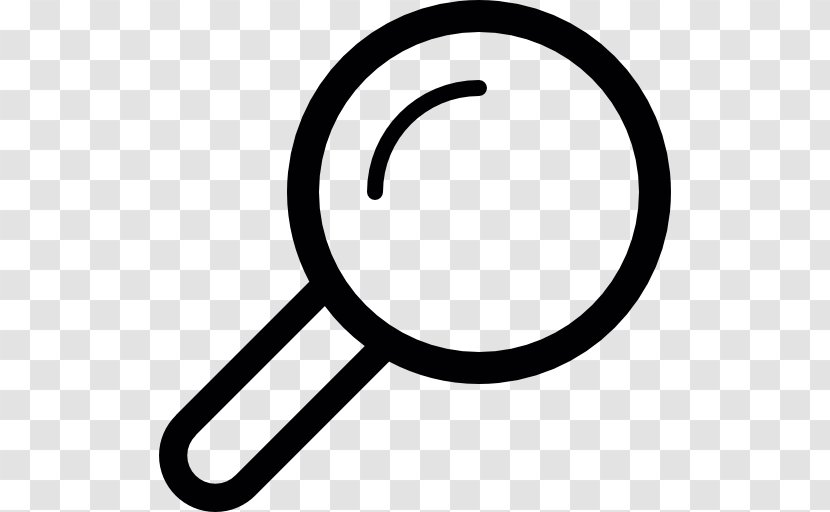 Magnifying Glass Icon Design Clip Art - Black And White Transparent PNG