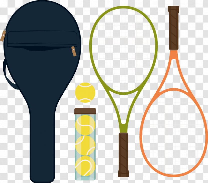 Tennis Ball Racket Badminton Rakieta Tenisowa - Vector Rackets And Transparent PNG