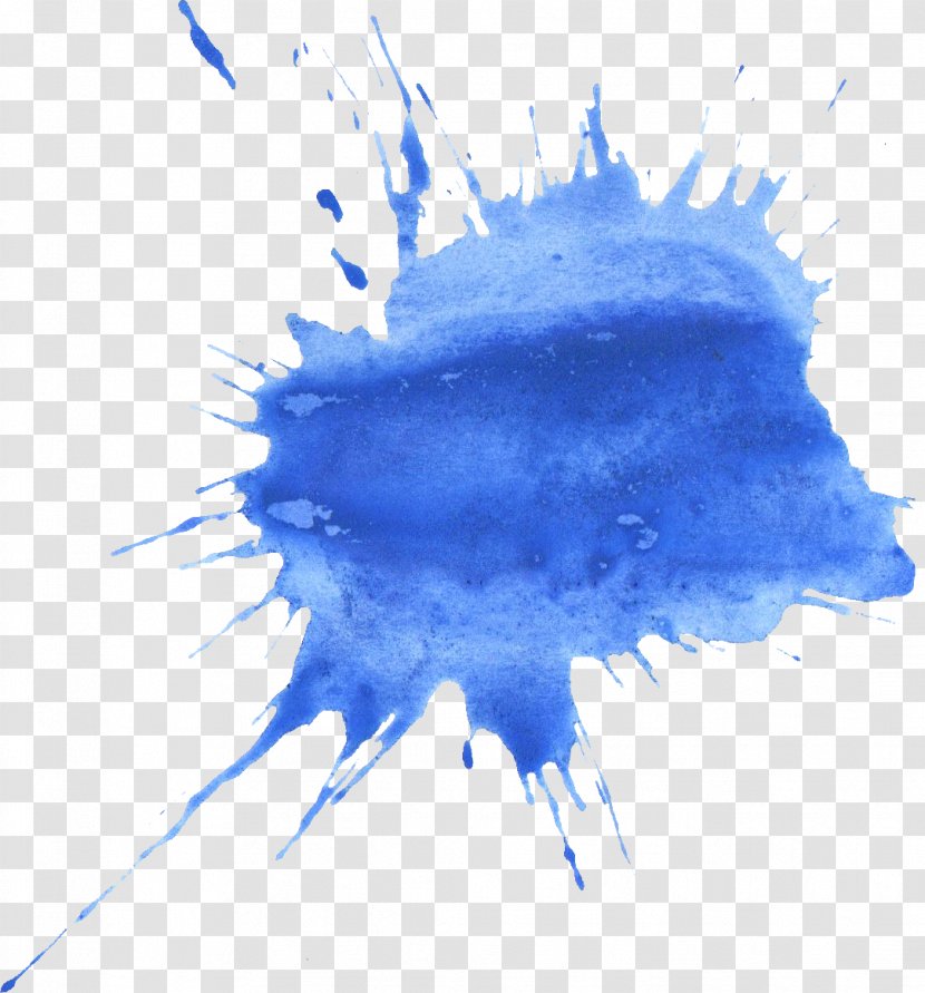 Watercolor Painting - Close Up - Blue Transparent PNG