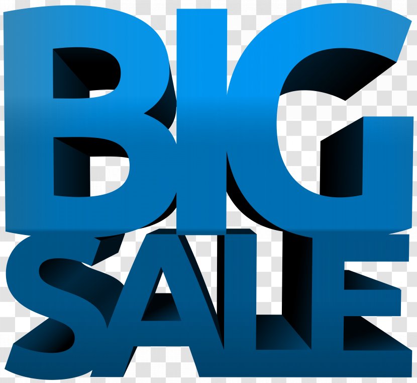 Big Sale Blue Clip Art Image - Text - Sales Transparent PNG