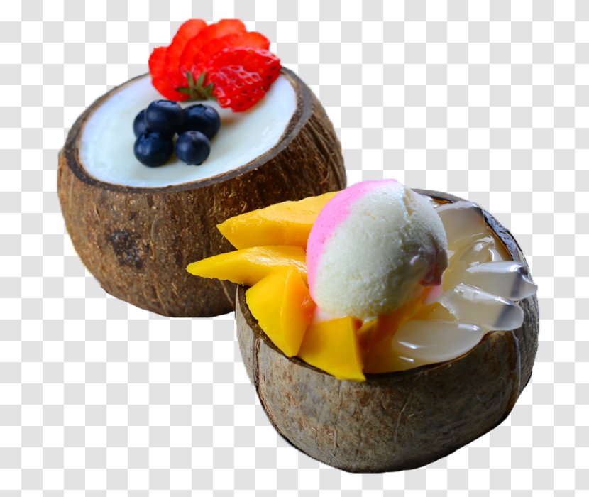 Tong Sui Coconut Pudding - Two Fruit Rich Jelly Transparent PNG