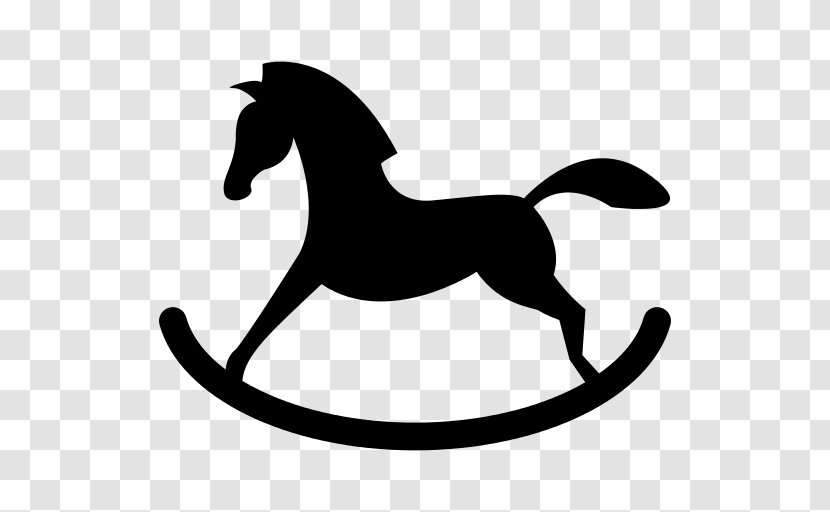 Rocking Horse Clip Art - Stallion - Silhouette Icon Transparent PNG