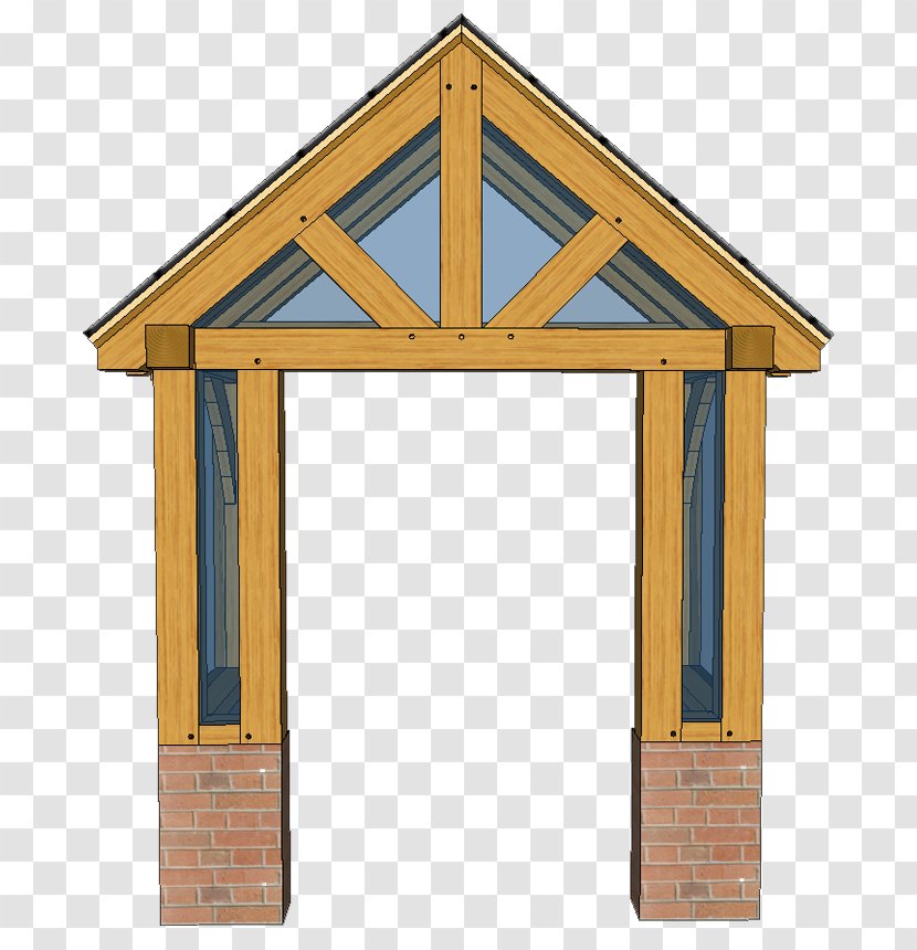 Porch Shed Roof Canopy Truss - Outdoor Structure - Wood Transparent PNG