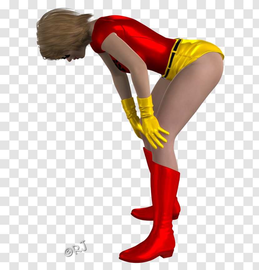 Superhero Knee Costume - Watercolor - Speedster Transparent PNG