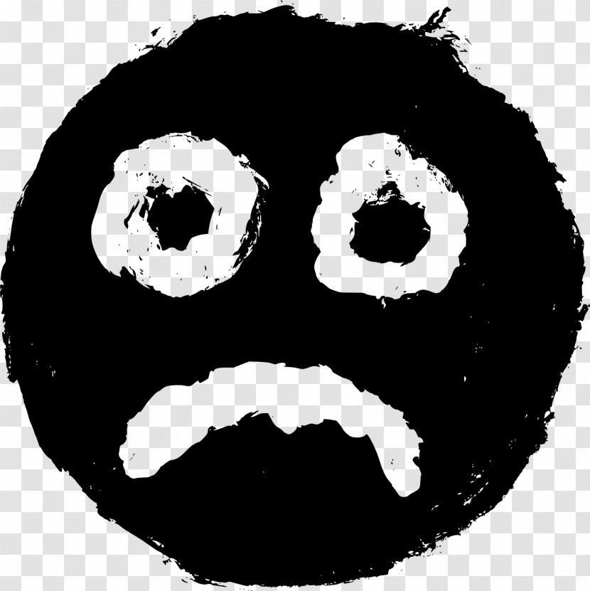Smiley Black And White - Happiness - Sad Transparent PNG