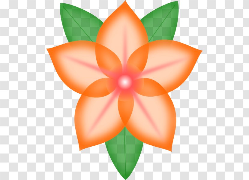 Flower Clip Art - Orange Transparent PNG
