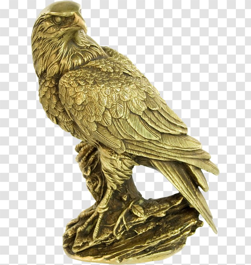 Statue Figurine Fauna Beak Eagle - Bird Of Prey Transparent PNG