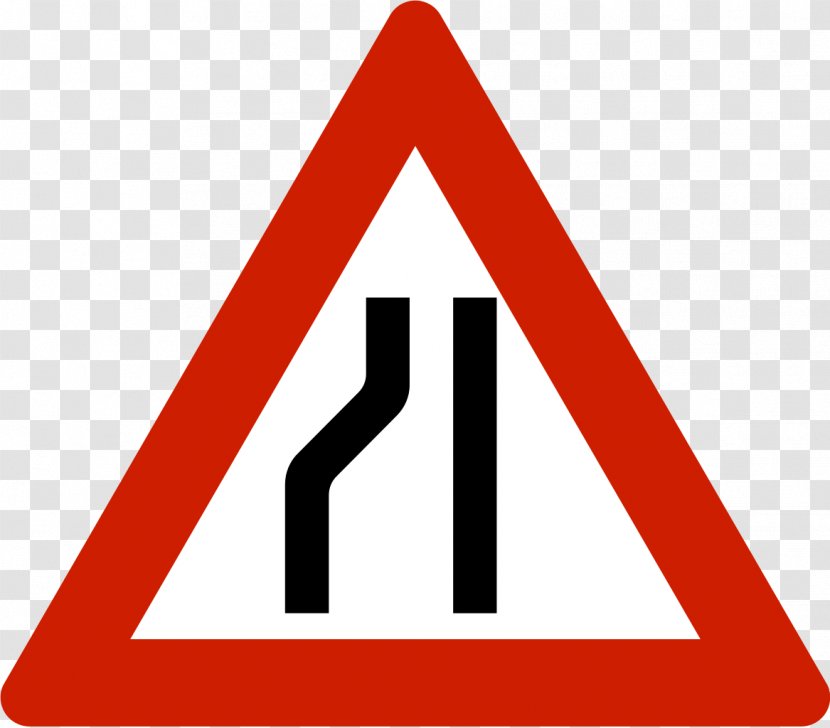 Traffic Sign Bottleneck Road - Number Transparent PNG