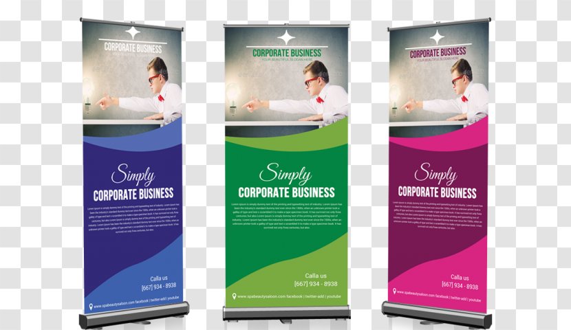Web Banner Advertising Roll-up Business - Rollup Bundle Transparent PNG