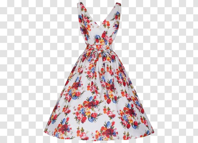 The Dress Clothing - Retro Style - Floral Transparent Image Transparent PNG