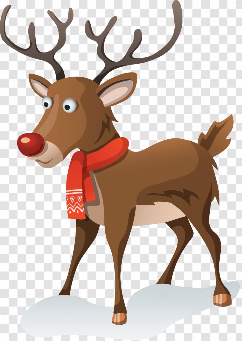 Santa Claus Rudolph Reindeer Christmas - Letter - Skunk Transparent PNG