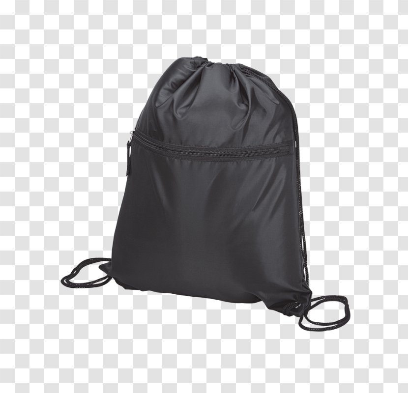 Bag Drawstring Pocket Zipper Backpack - Silhouette Transparent PNG