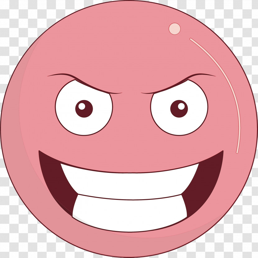 Smiley Tooth Lips Forehead Pink M Transparent PNG