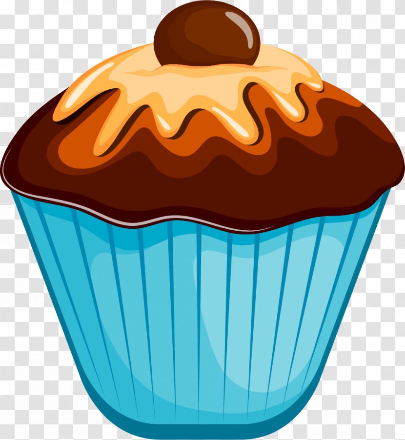 Chocolate Cake Cream Cupcake Torte Birthday - Blue Transparent PNG