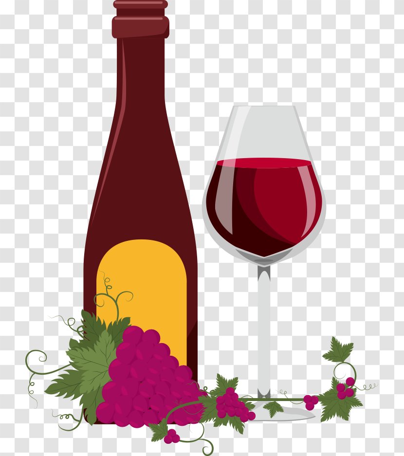 Wine Common Grape Vine Drawing Drink - Vector And Transparent PNG