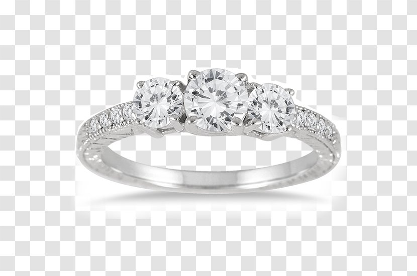 Wedding Ring Engagement Diamond - Platinum - Couple Rings Transparent PNG