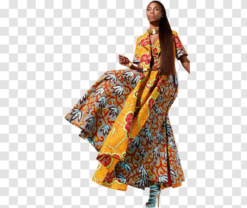 African Wax Prints Dress Clothing Fashion - Textiles Transparent PNG