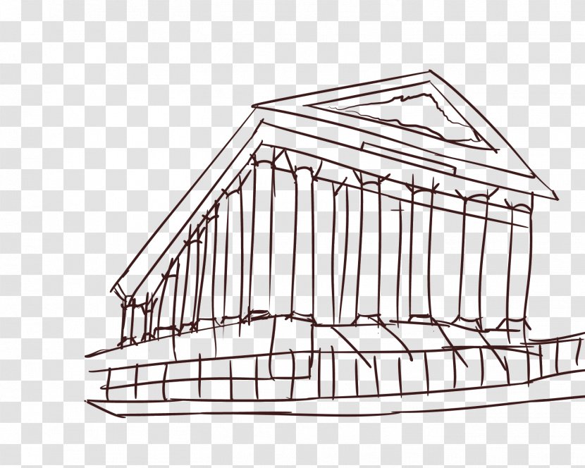 Neoclassical Architecture Architectural Drawing Sketch - Neoclassicism - Painting Transparent PNG