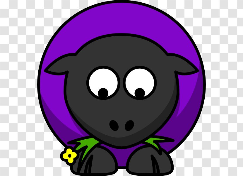 Sheep Cartoon Goat Clip Art - Purple Transparent PNG