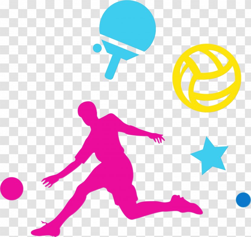 Volleyball Player Playing Sports Throwing A Ball Clip Art - Wet Ink Transparent PNG