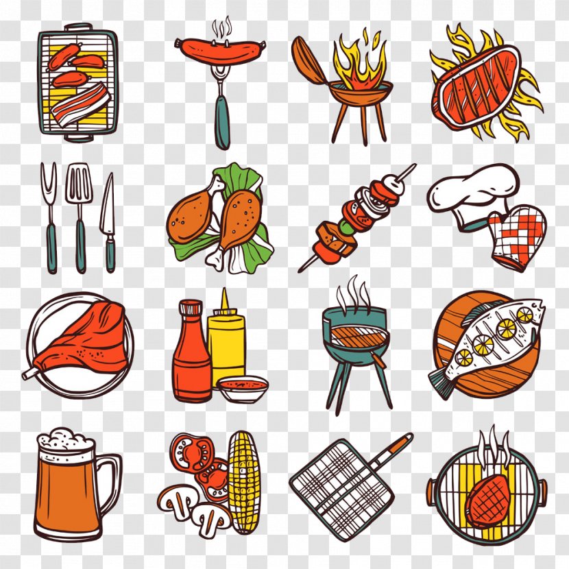 Hot Dog Hamburger Barbecue Fast Food Beefsteak - Fashion Accessory - Grill Element Transparent PNG