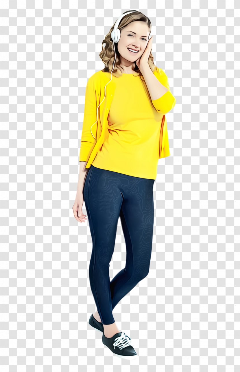 Clothing Yellow Shoulder Standing Sleeve - Waist Joint Transparent PNG