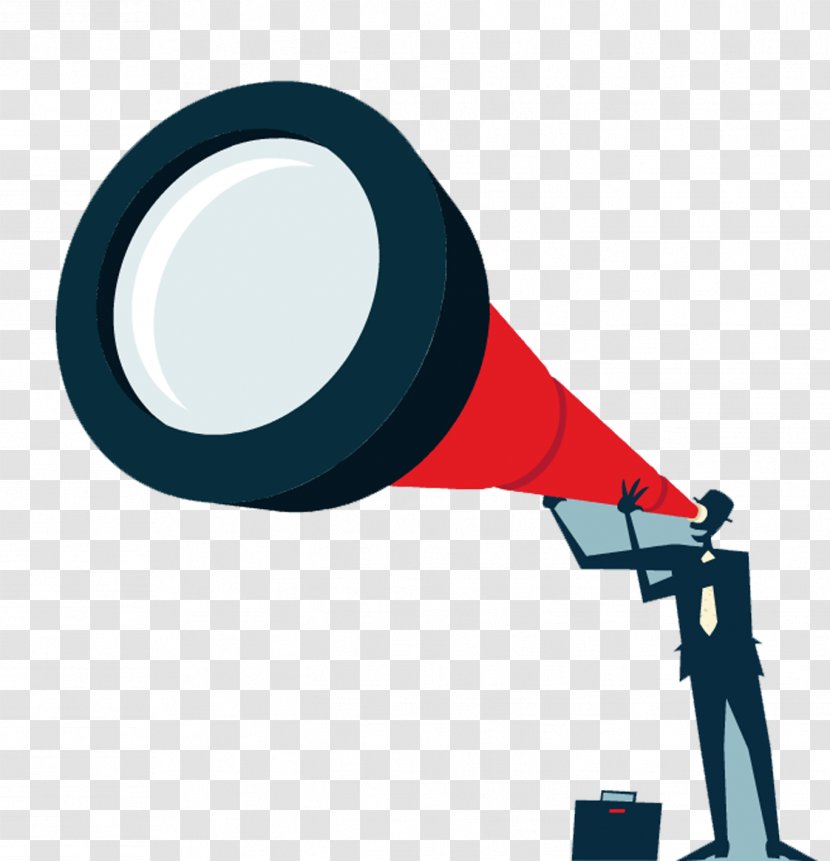 Telescope Businessperson Icon - Design - And Business People Transparent PNG